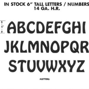 6" 14GA LETTER