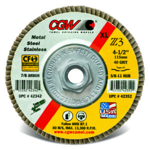 4 1/2" FLAP DISC 40 GRIT 5/8-11 THREAD