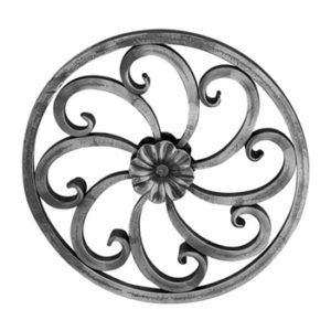1013.2 CIRCULAR ROSETTE 1/2" SQ  11-5/8" DIA 8 CURLS & FLOWER