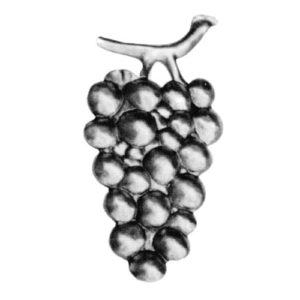 137.8 GRAPES - STAMPED SMALL CLUSTER 1-15/16" X 3-9/16"