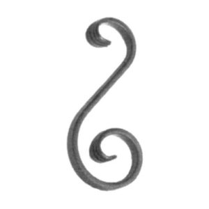 80.A.1 S-SCROLL WITH FORGED ENDS 1/2 X 1/4 4-5/16 X 10-5/8