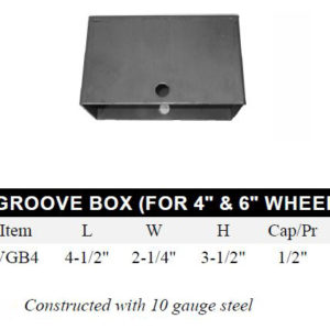 4" STEEL BOX FOR WHEEL