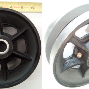 6 CAST IRON WHEEL V GROOVE